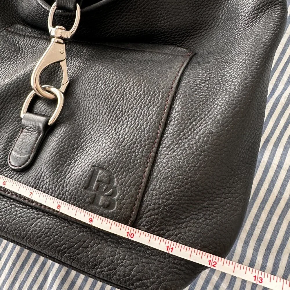 Vintage Dooney and Bourke Pebbled Leather Lock Annalisa Hobo - Picture 10 of 15